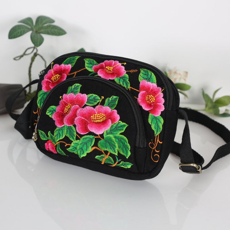 Commuter Womens Embroidered Shoulder Bag