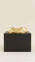 Geometric gold-plated bangle
